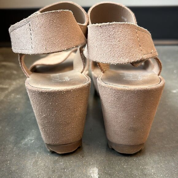 Pedro Garcia wedges tan brown 38 suede sandals - Picture 6 of 8